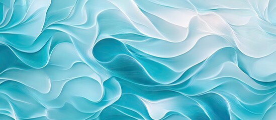 Obraz premium Abstract fluid background in varying shades of blue with soft undulating waves and smooth gradients creating a tranquil and serene atmosphere.