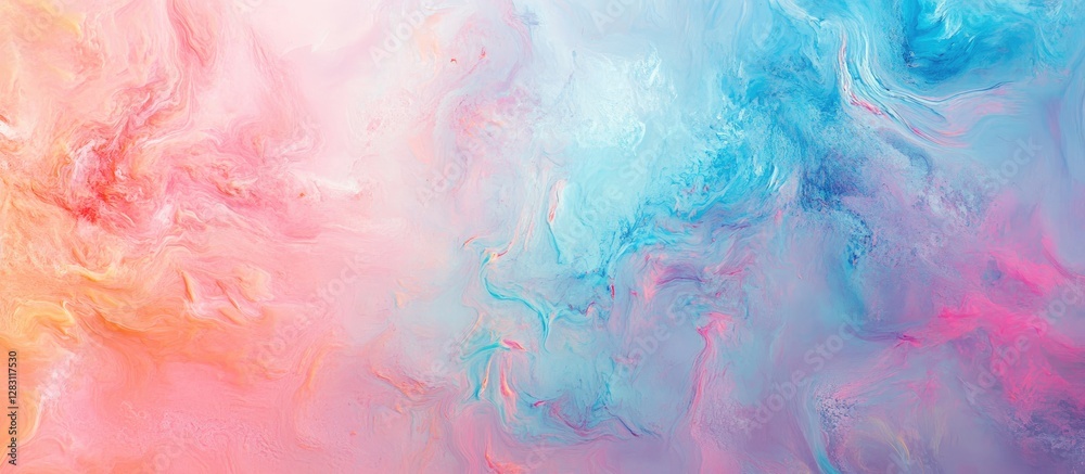 Poster pastel gradient background with a vibrant blend of pink blue and orange hues creating an abstract li
