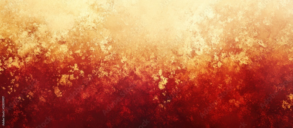 Poster Vibrant autumn gradient featuring bold reds transitioning to golden hues with a soft, warm texture creating a dynamic fall atmosphere