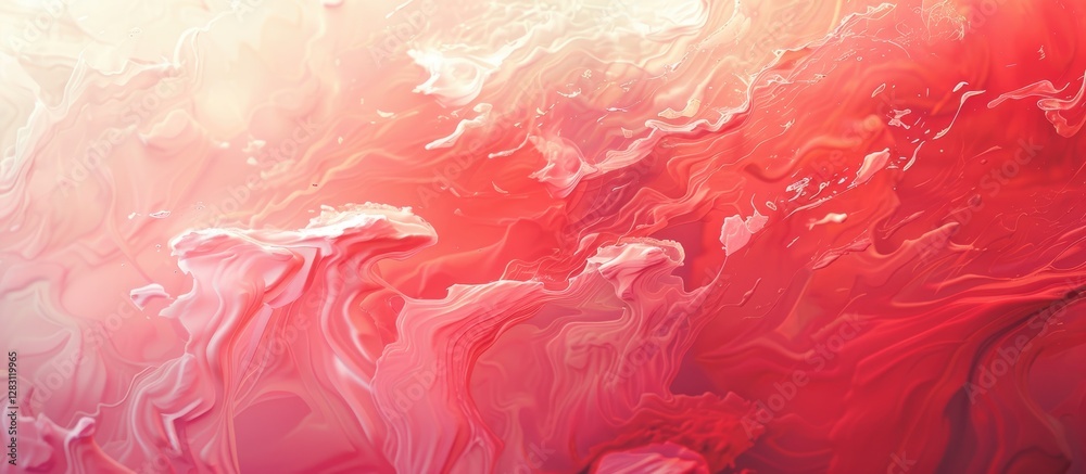 Leinwandbilder abstract pastel background featuring a dominant red hue with soft flowing shapes and gradients ideal