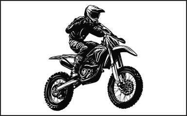 motocross rider silhouette