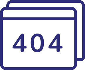 404 Error Page Outline Icon