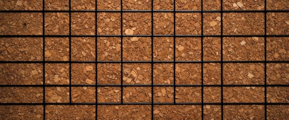 Natural cork texture background with a black grid overlay suitable for reminders and scheduling tasks in an organized manner