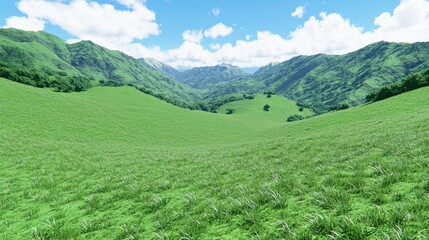 Obraz premium Exploring lush green valleys mountainous landscapes nature photography scenic environment aerial view serenity