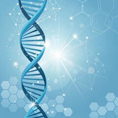 3D DNA Helix Abstract Background Blue, Science, Genetics, Healthcare Genetics, Genomics