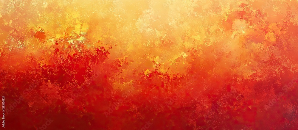 Poster Vibrant autumn gradient with rich reds at the bottom transitioning to warm golds, creating a dynamic fall-themed background with texture and depth.