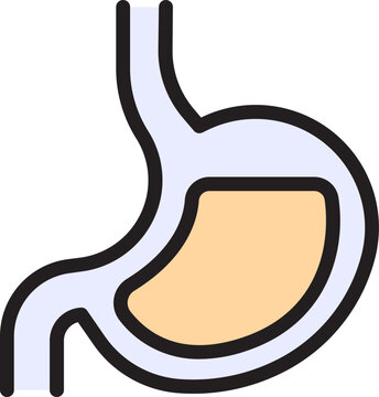 Stomach Filled Line Icon