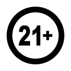 Fototapeta premium age limit sign above 21 years