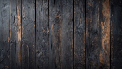 Fototapeta premium Dark wooden texture background with vertical planks featuring natural grain and subtle lighting for rustic design elements