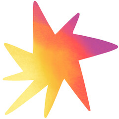 Doodle star sparkle effect decoration 