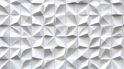 Abstract White Geometric Pattern: 3D Textured Wall Design