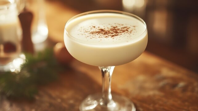 Rompope vanilla liqueur eggnog drink made with eggs in Mexico, traditional for Christmas season
