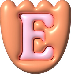 3D Ransom Letter E