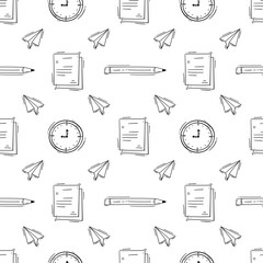 business pattern. startup seamless pattern. doodle business seamless pattern. startup background