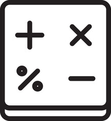 Mathematics Symbol Outline Icon