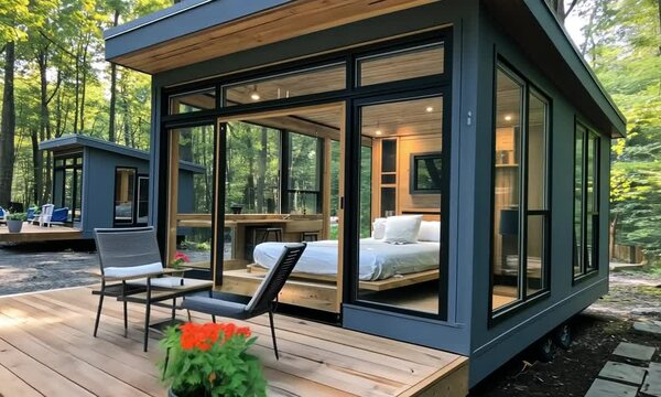 Luxury Tiny Home in a Forest Setting: Modern Design Meets Nature's Serenity