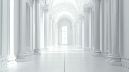 Wide White Background 3d illustration