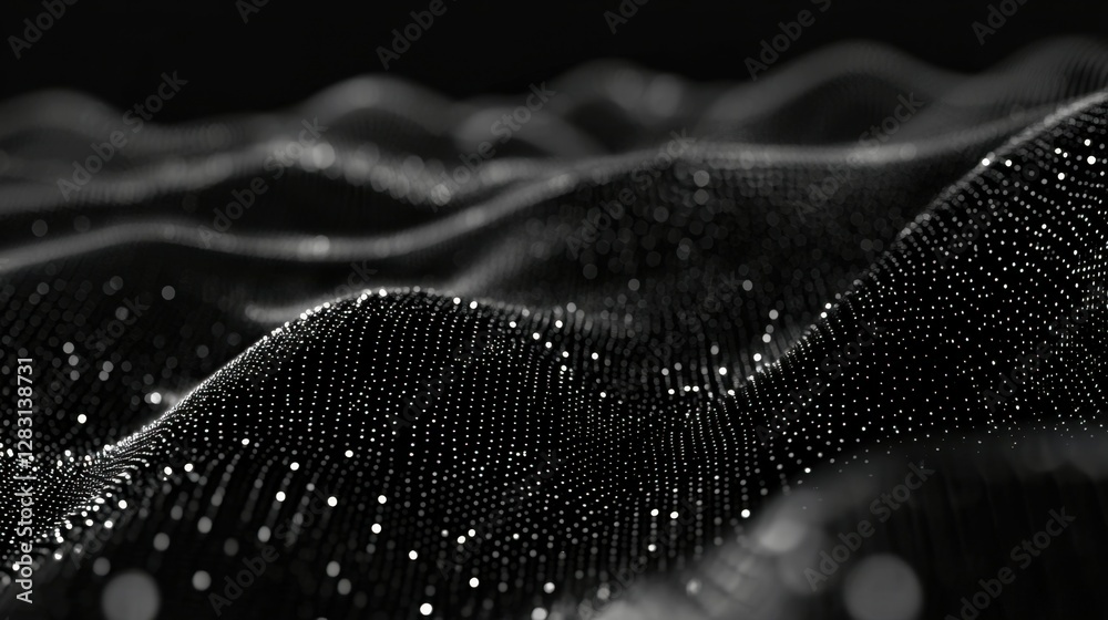 Poster array with dynamic particles. futuristic technology style. texture. vector illustration with particl