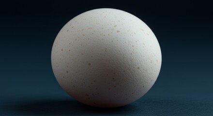 Obraz premium Delicate speckled avian egg with subtle shadows on a dark background