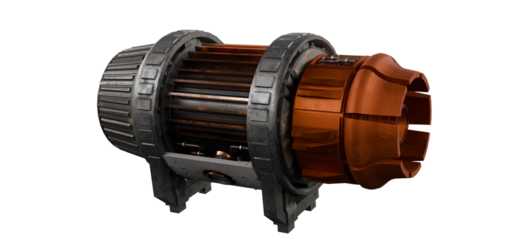 sci-fi engine isolated on white