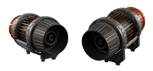 sci-fi engine isolated on white © Aziz3D99