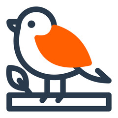 Robin Bird Perched on a Branch