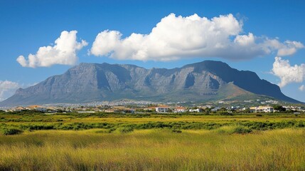 Fototapeta premium Majestic Mountain Landscape under a Summer Sky