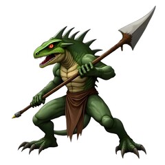 Fototapeta premium illustration of a lizardman