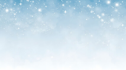 Fototapeta premium Serene Winter Background with Sky and Snowflakes