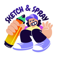 Pop Graffiti Art Flat Stickers