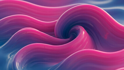 Fluid Neon Wave Pattern
