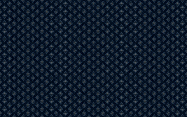 Seamless geometric pattern with diamond stencil in blue and gray on dark blue background. Vector illustration, for masculine shirt lady dress cloth textile cover wallpaper decoration cover