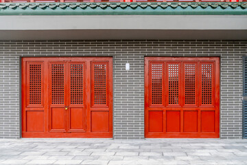 Ancient door of Chinese temple