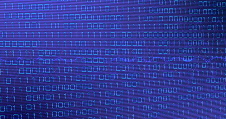 Image of binary coding over dna strand