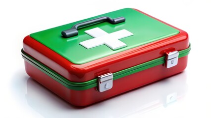 First-Aid Kit on White Background