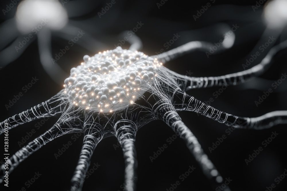 Poster A monochromatic image showing the internal structure of a cell
