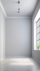 Obraz premium Empty room with Wall Background. 3D illustration, 3D rendering