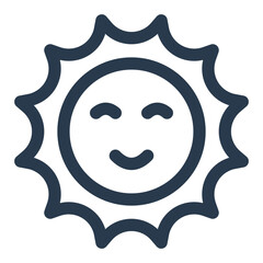 Smiling Sunshine with Radiant Beams