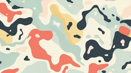 Abstract Pastel Organic Shapes Wallpaper, Abstract Background, Organic shapes