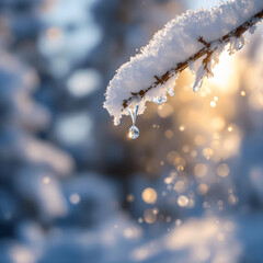 snow covered branches