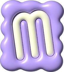 3D Ransom Letter M
