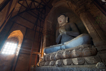 the Enlightenment Posture, principle Buddha image of  Myay Bon Thar Hla Pagoda Complex, Nyaungu city, Myanmar