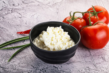 Cottage cheese Curd in the bowl