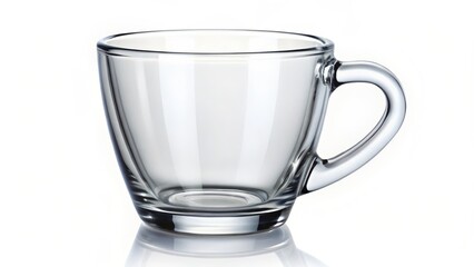Glass Mug on White Background