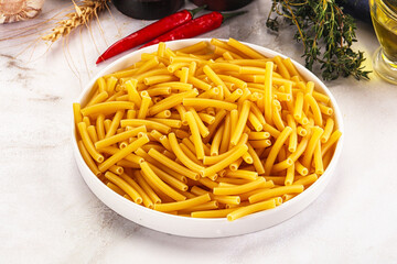 Italian pasta Maccherony for cooking