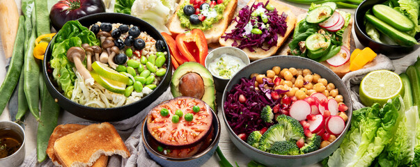 Vegan food concept.
