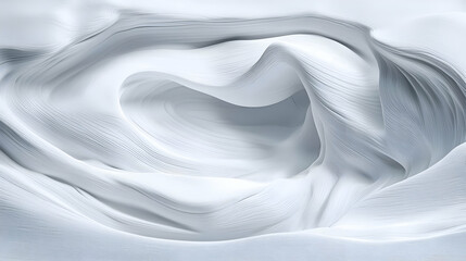 Obraz premium Abstract White Texture with Fluid Waves and Soft Curves in Background
