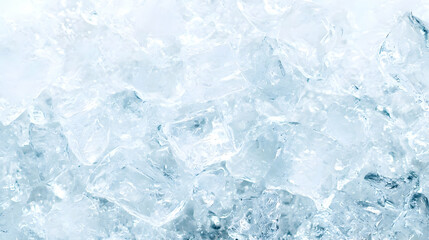 Close-Up of Shimmering Ice Cubes on a Bright Surface