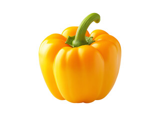 sweet Pepper, orange Paprika, isolated on white background, full depth of field