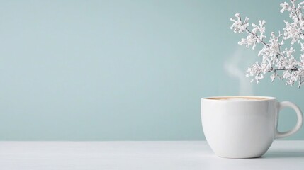 Obraz premium Warm Coffee Winter Morning Peaceful Background